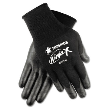 MCR™ Safety Ninja X Bi-polymer Coated Gloves, Large, Black, Pair freeshipping - TVN Wholesale